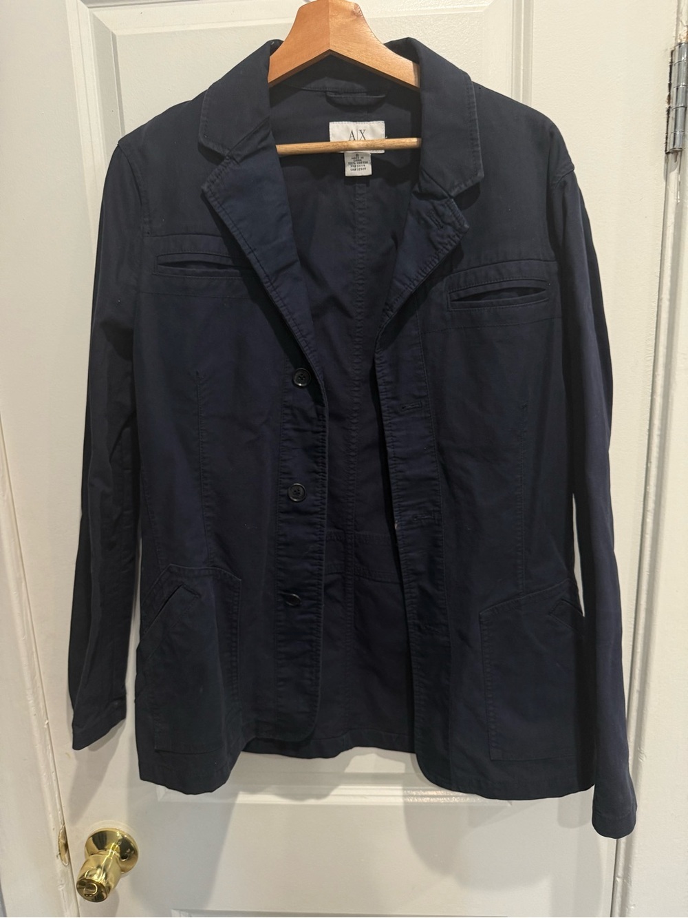 Armani Exchange Navy Casual Blazer Jacket